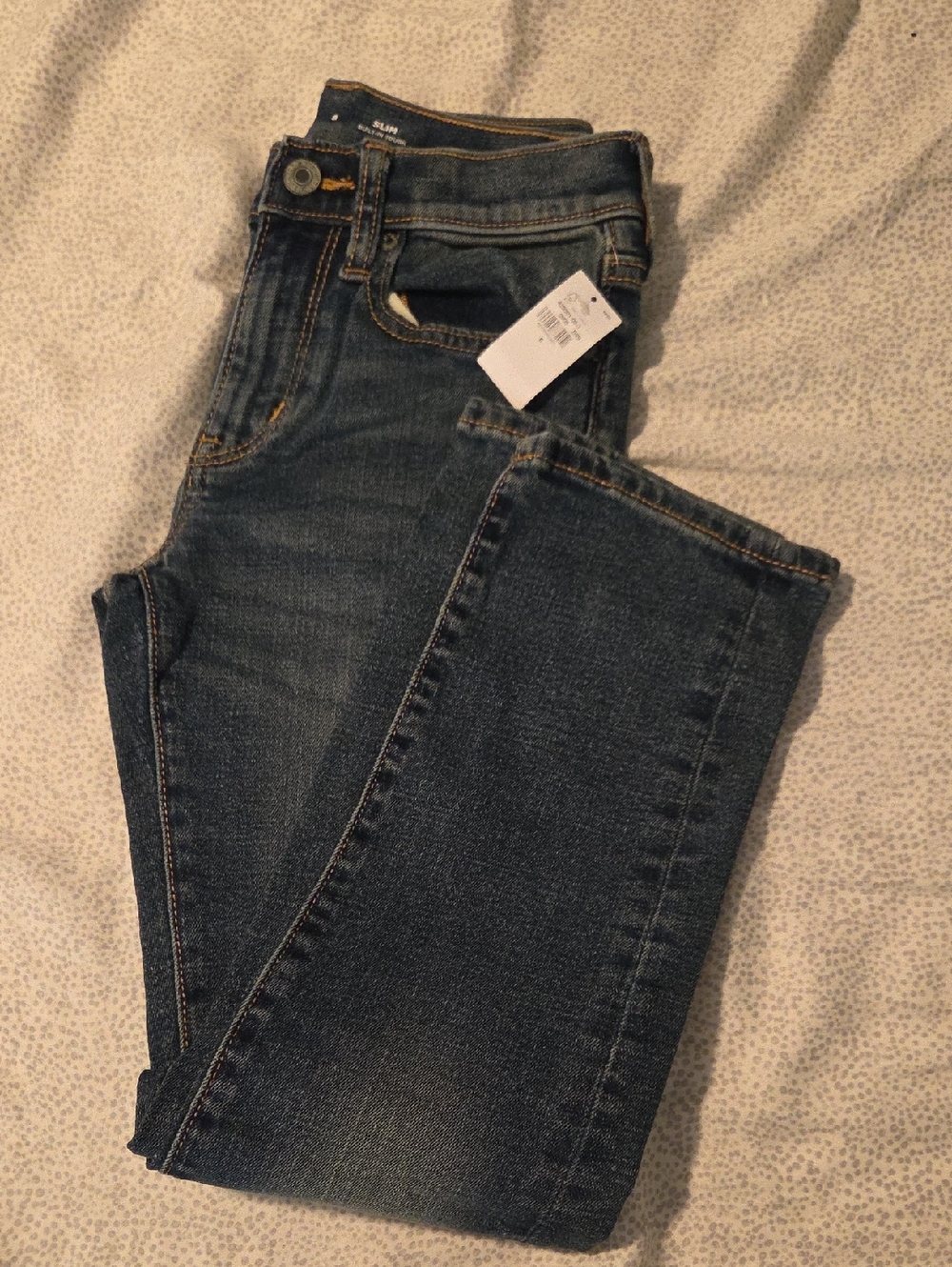 Boys Slim Dark Blue Jeans